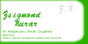 zsigmond murar business card