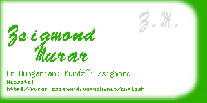 zsigmond murar business card